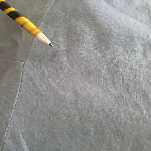 Light Wash Criss Cross Open Back Romper (Size S) Linen Flare Short Shorts - Picture 10 of 10